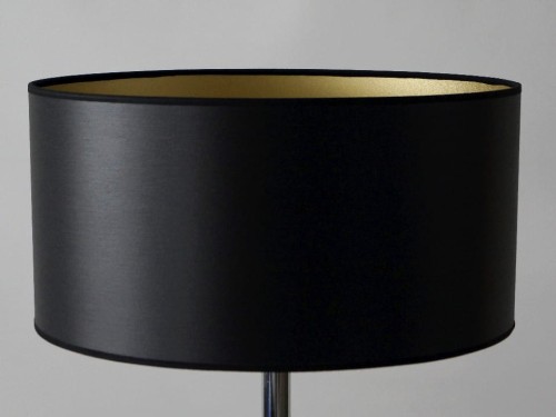 Black and gold cylindrical lampshade 40x20cm [008715]