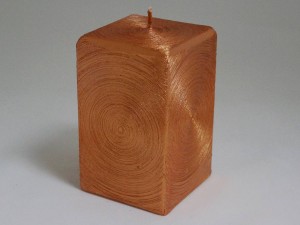 Świeca kostka welwet przecierana 12cm [005847]