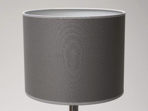 Niewielki srebrzysty bawełniany abażur walec 25cm [008708]