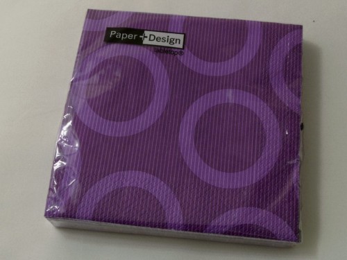 Fioletowe papierowe serwetki z motywem kół [AZ01473]