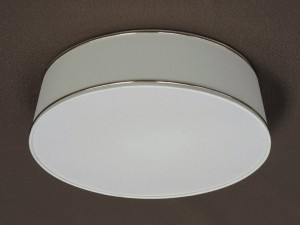 Biały plafon sufitowy 35cm ze złotymi pierścieniami [AZ02700]