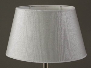 Srebrzysty bawełniany owalny abażur 35cm [008796]