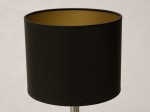 Black cylindrical lampshade 25x20cm [008576]