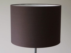 Brązowy abażur walec 50cm do lamp podłogowych [008813]